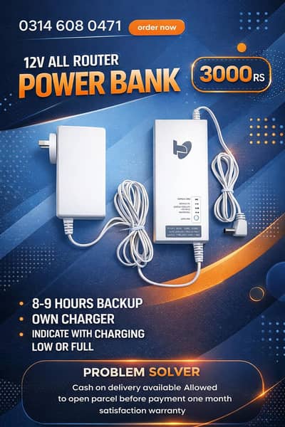 0314 608 0471 WIFI ROUTER UPS FOR ALL ROUTER with own charger