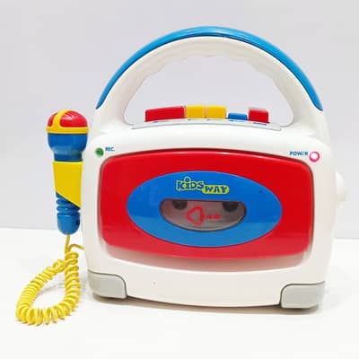 Vintage 1990s  The Kids Way Sing-A-Long Cassette Recorder with Mic