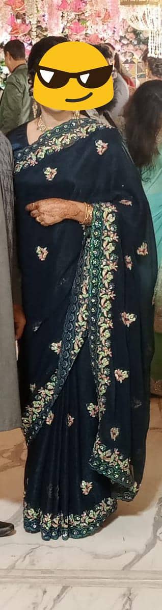 Stunning Zinc Party Wear  Floral Embroidery Border Heavy Work