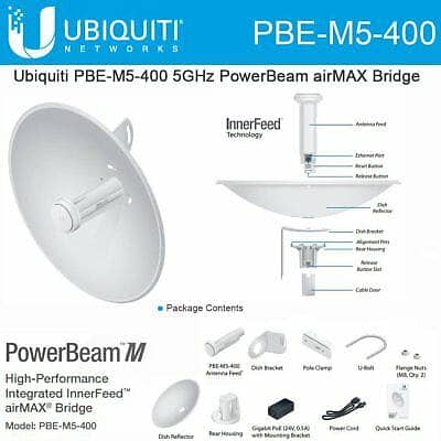 Ubiquity PowerBeam M5 400 brand new just 3 days used