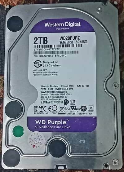 2 TB WD Hard Drive