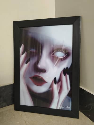 Original Gothic Digital Art Frame - Dark Aesthetic Wall Decor (New)