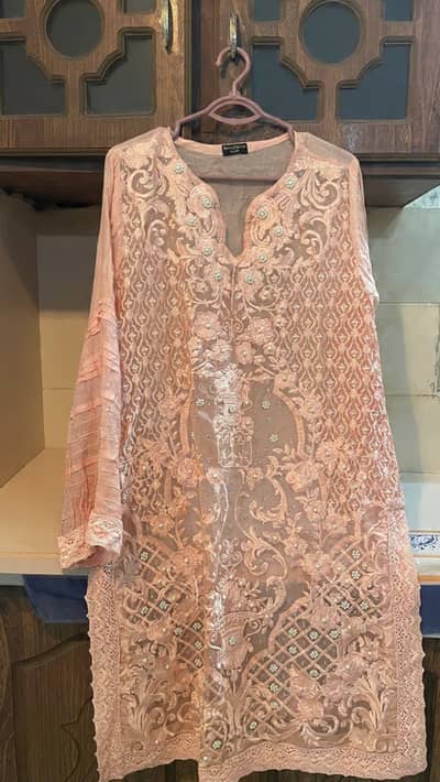 Agha Noor 2 pc Ready to wear shirt with shameez + trouser