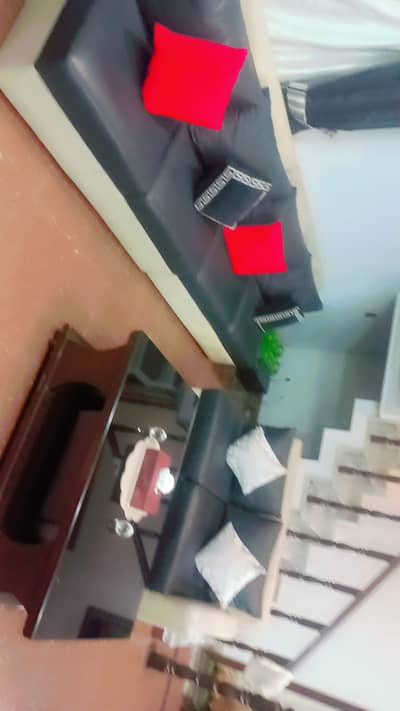 Stylish Red and Cream Sofa