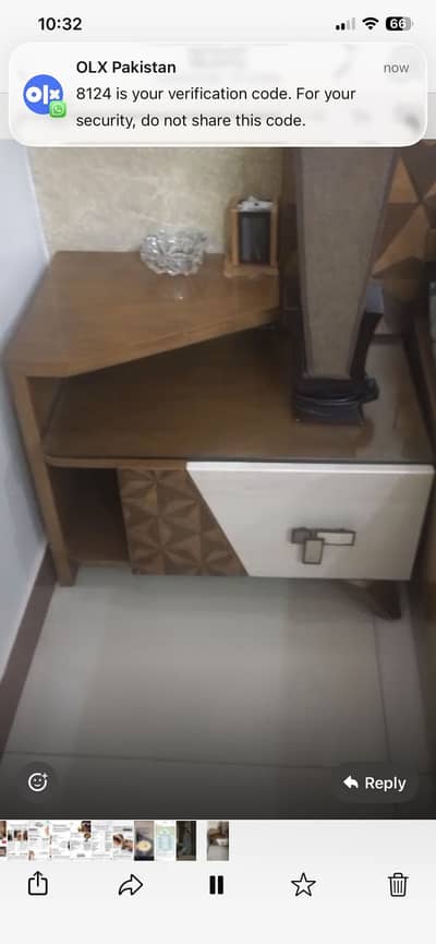 bed set with cupboards and dressing table