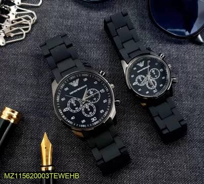 Couple's Chonograph Watches - Black