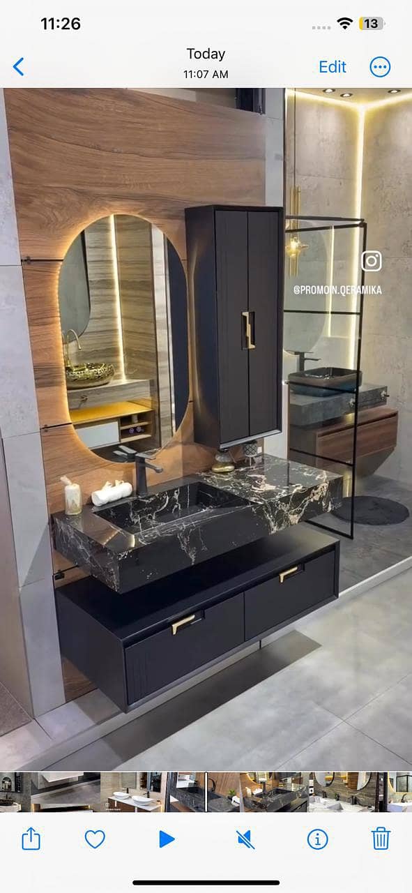 PVC vanity 18