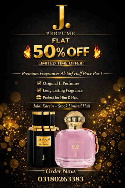 J. Perfume stock available on 50% discount rate