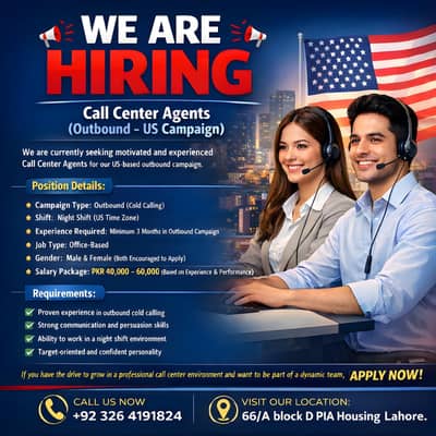 Call center agents Us outbond compaign