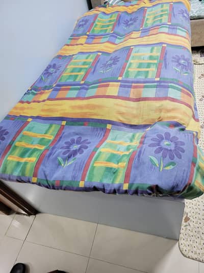 wooden bed set  with under 2 storage cabinet