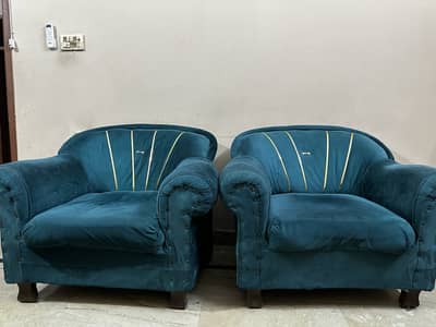 5 seater sofa set with sethi and table