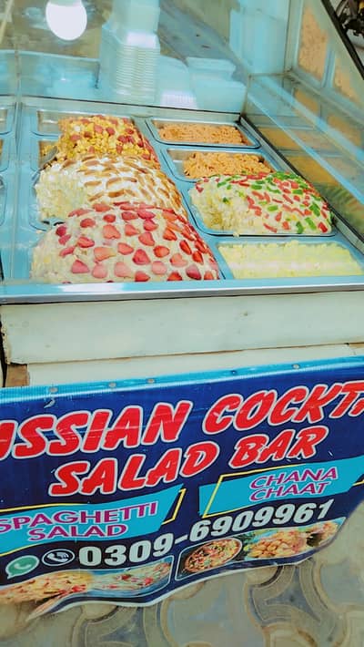 RasainCocktaiL Salad Counter – 8mm Glass | 8 Dishes | Strong & Durable