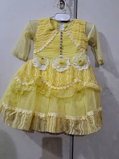 Baby Girl Fancy frock - Yellow Lemon color for 2 - 2.5 year
