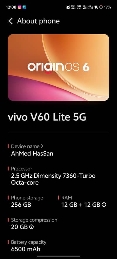 vivo v60 Lite 5G