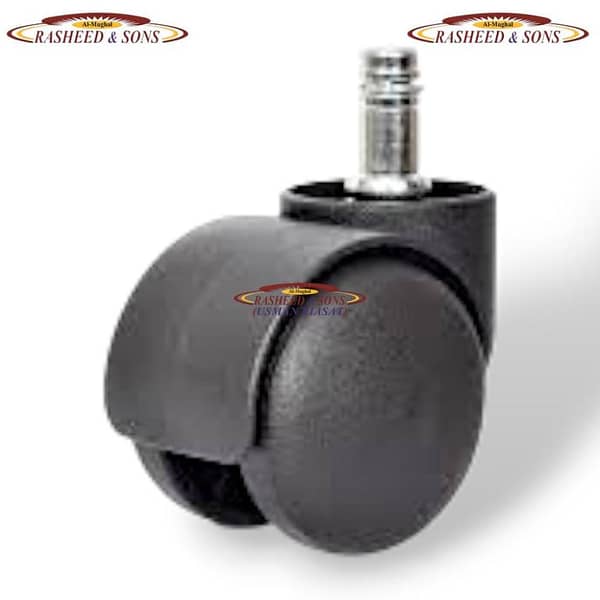 Universal Revolving Chair Wheels Replacement — Black, White or Chrome with Lock or Non-Lock options