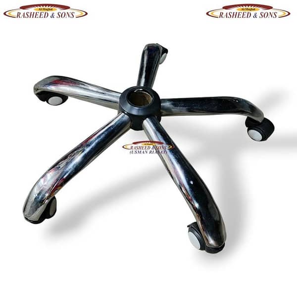 Replacement Steel Base with Wheel Mounts for Revolving Chairs — Heavy-Duty Swivel Support Compatible with Most Office, Study, and Gaming Chairs