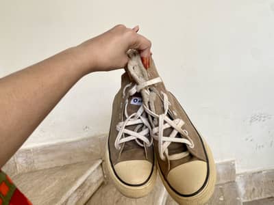converse all star brown colored shoes
