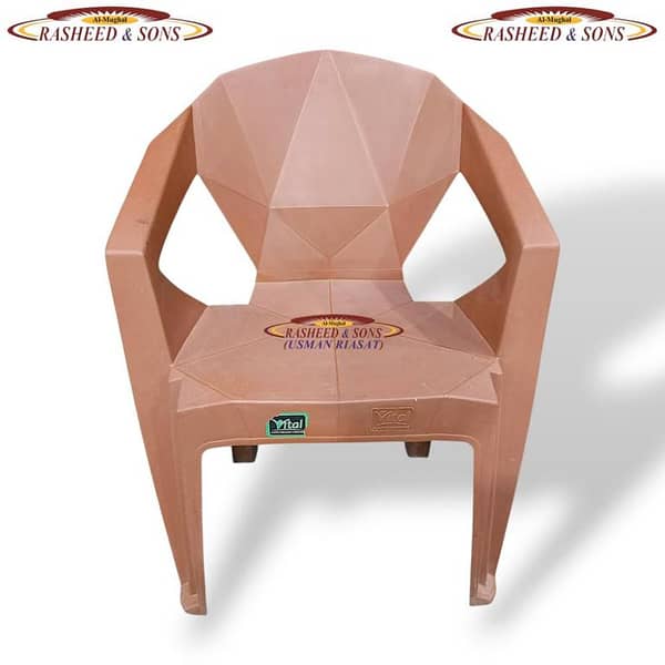 Diamond Chair Brown: Durable Plastic/Rattan Chair for Indoor and Outdoor Use