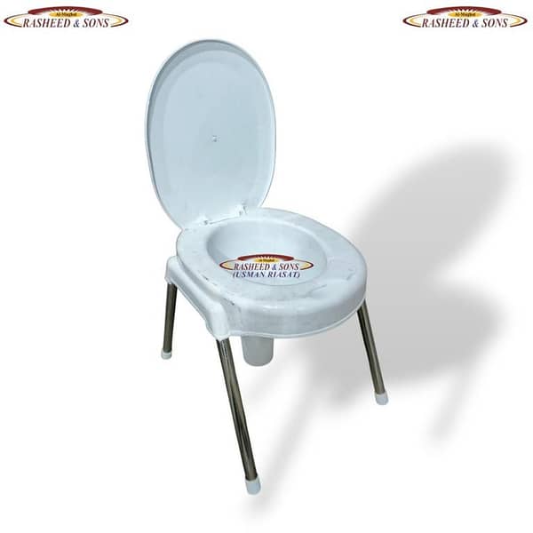 1X Washroom Chair Commode Chair Potty Stool for Elders and Pregnant Women, Anti-Rust, Durable bathroom stool