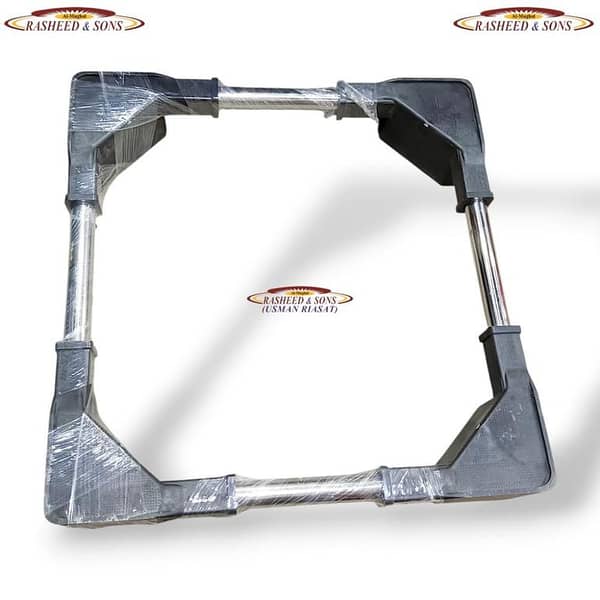 Adjustable Fridge and Washing Machine Stand with Heavy-Duty Round Steel Tubes – Multi-Size, Stable Base for Appliances