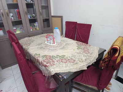 dining table with 6 chairs and chair cover