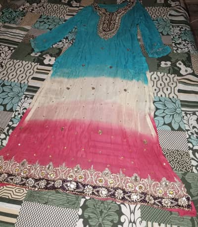 Three shaded wedding dress for sale