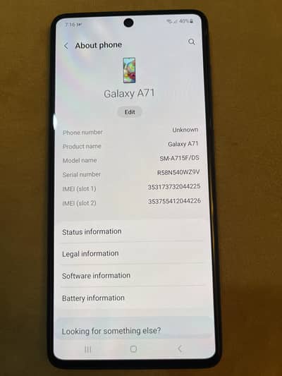 Samsung a71 no box