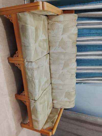 wood sofas 5 seaters good condition