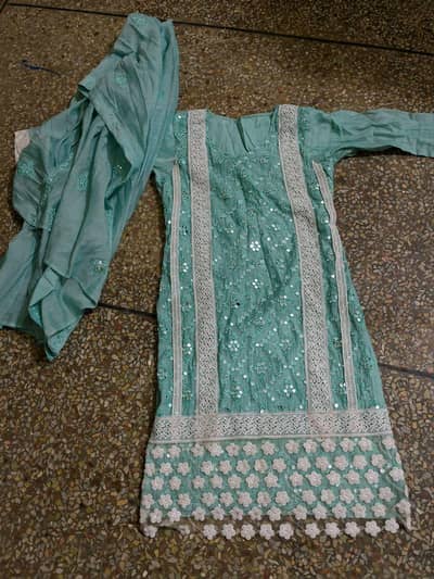 organza 2 piece dress