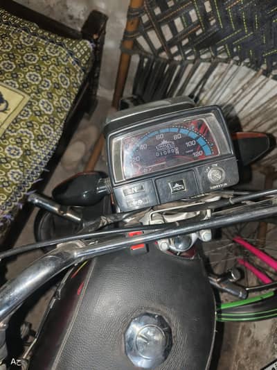 unique motorcycle with copy and letter kick start