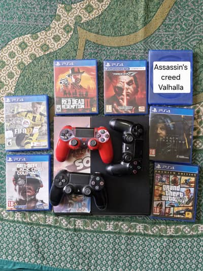 PS4 console with games