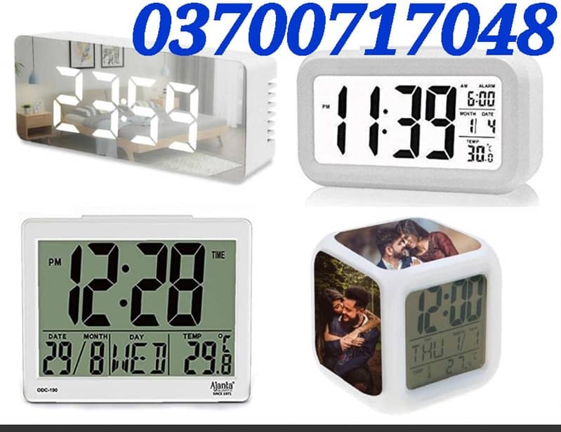 Digital Clock Digital Watch  Full Automatic Time Table Analog Clock 1