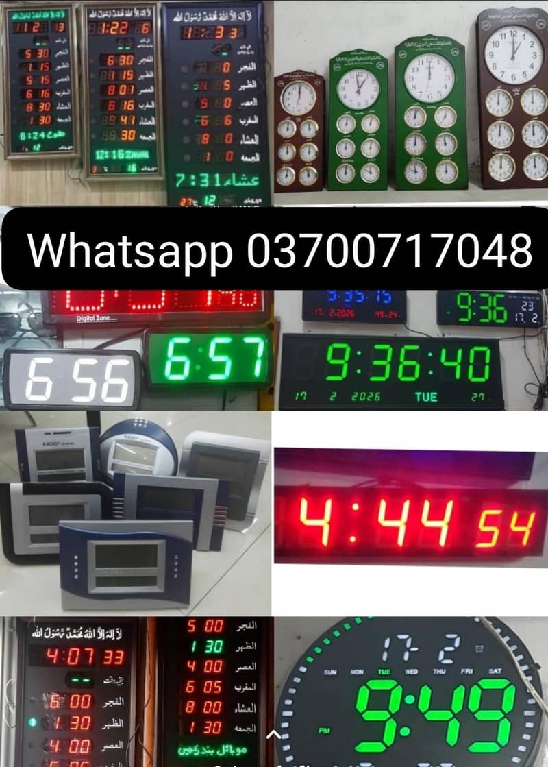 Digital Clock Digital Watch  Full Automatic Time Table Analog Clock 4