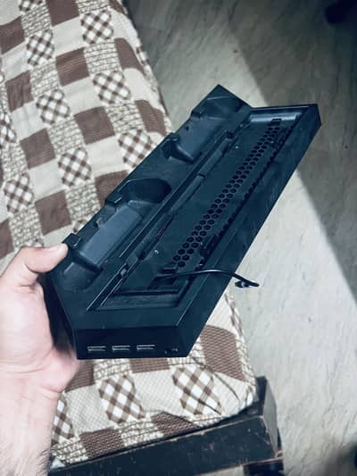 Ps4 slim console vertical stand with cooling fan