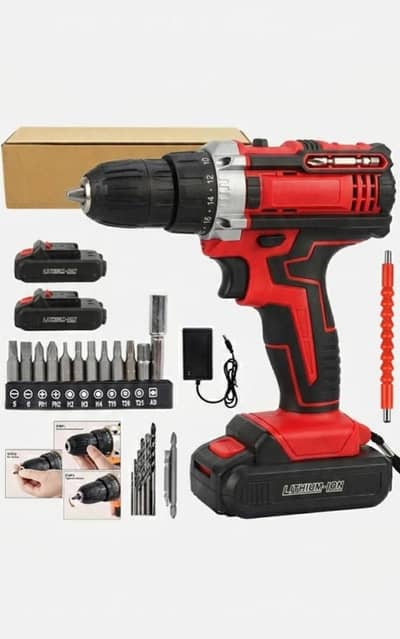 Rechargeable Electric Drill & Screw Driver Kit (New Condition)