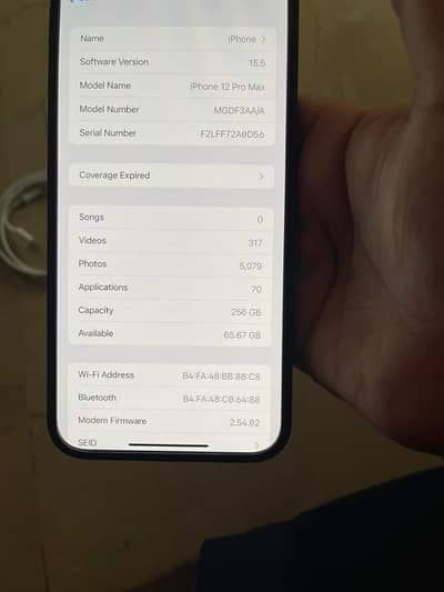 iPhone 12 Pro Max 256 GB full box for sale PTA approved