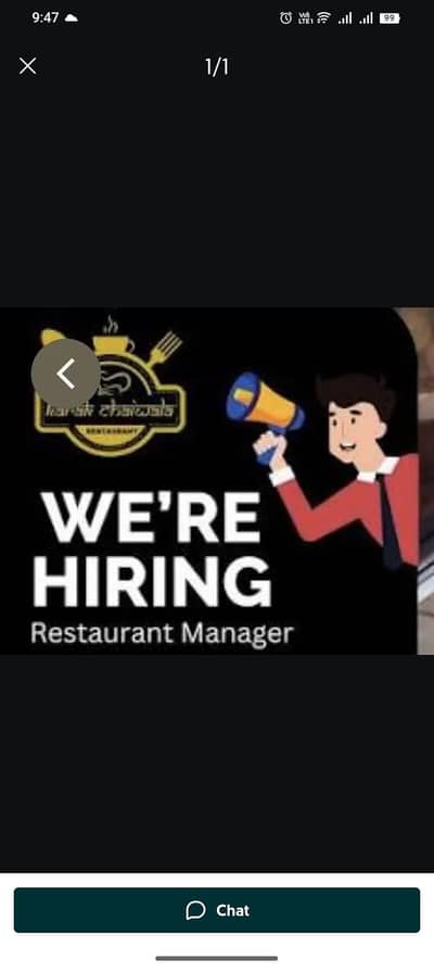 fast food restaurants ka lia staff chaiye kitchen helper rider