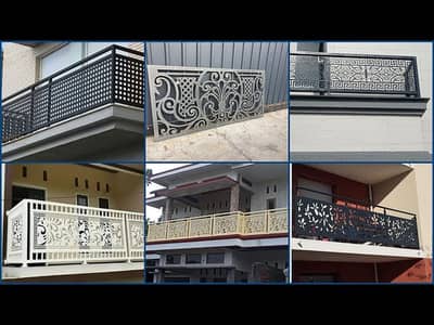 Cnc grills-Balcony-Stairs-Railings-Gate-Iron gates-Cnc work-Terrace