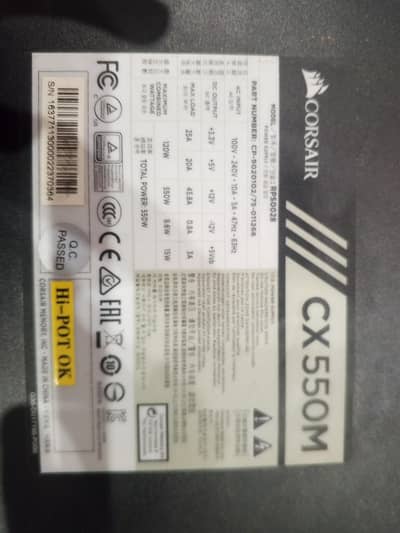 Corsair Power supply cx550M