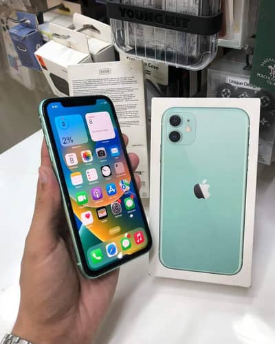 iPhone 11 128 GP complete box contact number 03361120109