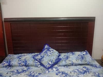 king size bed dressing table one side table with glass protection