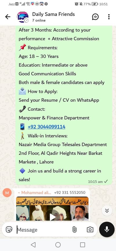 Need Male Female Sales Executive For Customer care