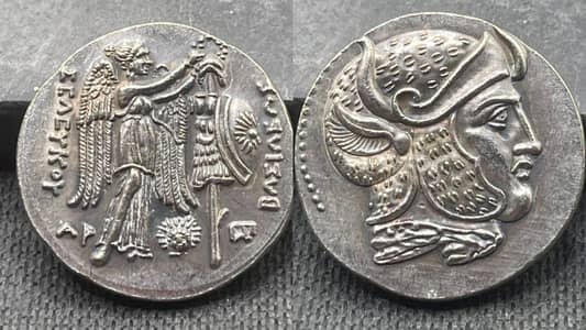 ANCIENT INDO GREEK DYNASTY COIN, OLD COIN, ANTIQ COIN, RARE COIN