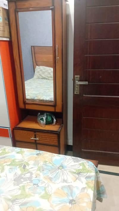 2 wooden King bed with  dressing
