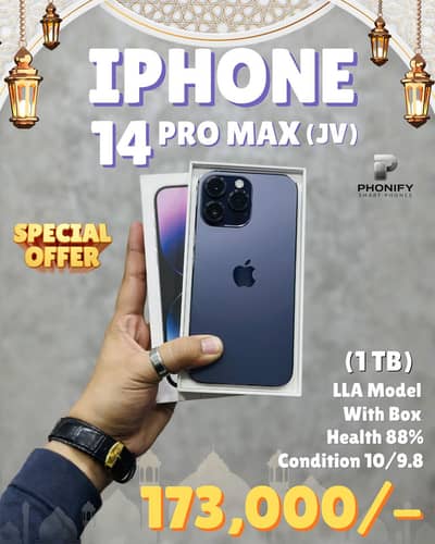 iPhone 14 Pro Max Jv 1tb (With Box)
