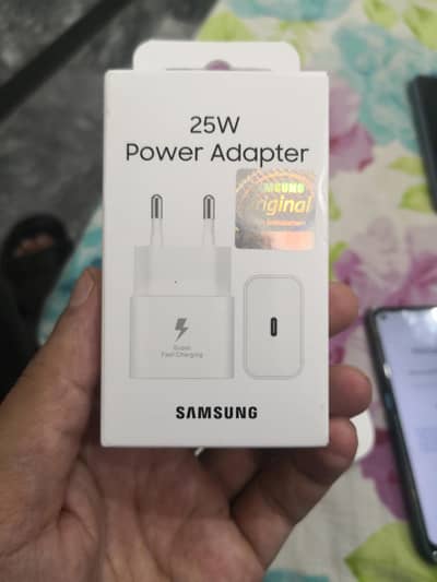 100% Original 25 Watt Samsung PD/PPS Adapter in white colour