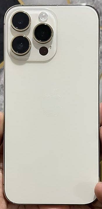 I phone 14 Pro max 1 Sim Lifetime (128gb)in Gold Colour