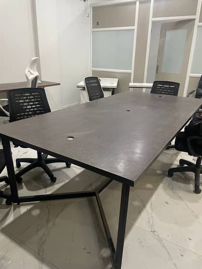 Eight person sturdy, Iron Stand Office Table For Sale