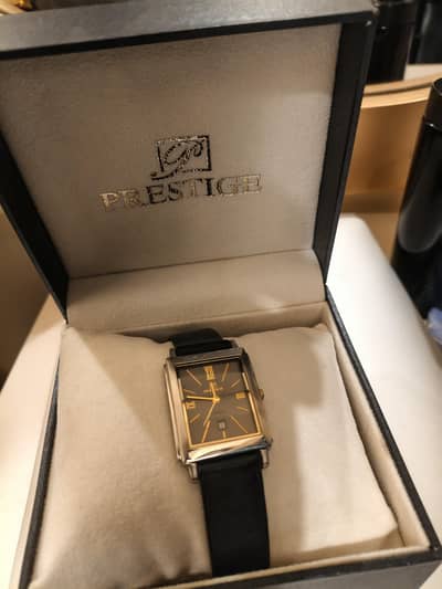 Original Prestige Men's Tank Watch - 23k Gold Plated - Grey Dial
