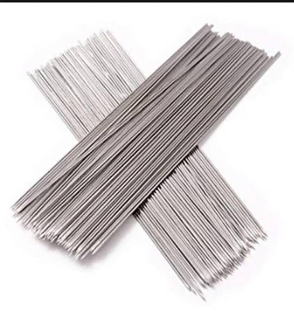 Bar B Q Sticks Flat White Tikka Seekh Large Flat Chicken Boti Sticks Flat Sticks For Tikka Shashlik Sticks Flat Metal Made White Rust Free pack of 12